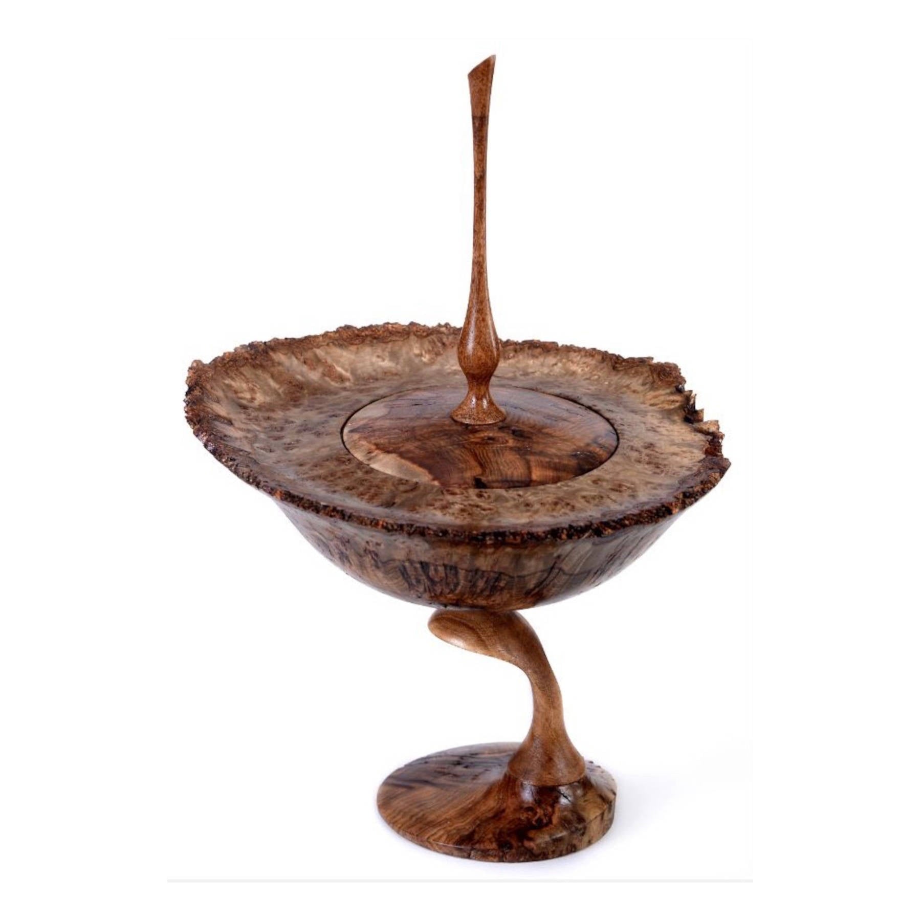 Imbalanced Creation Contemporary Wood Sculpture, Woodturning