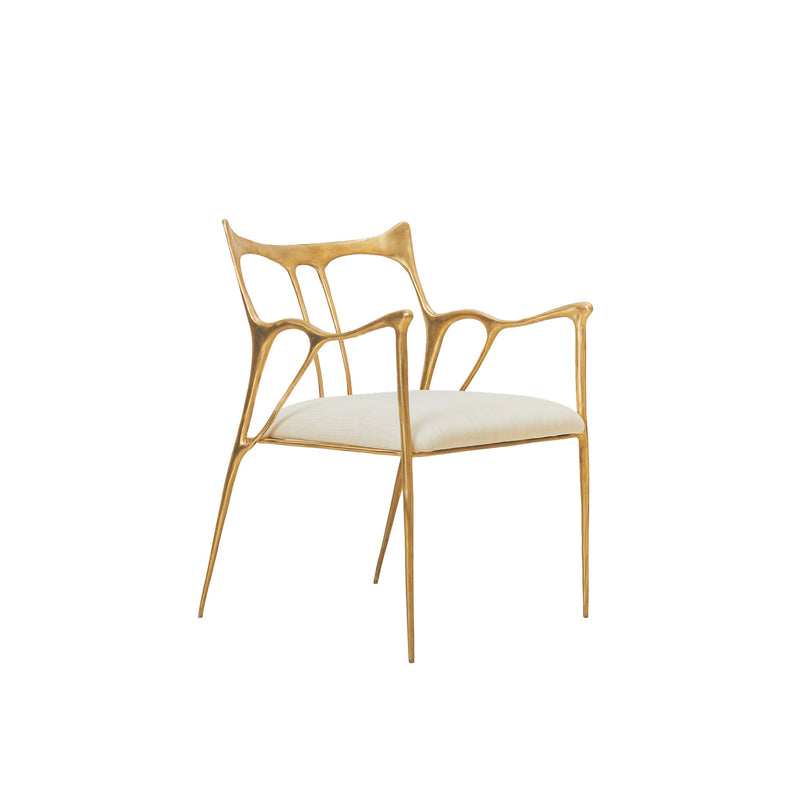 INK Curved Back Brass Armchair, Designer Furniture in Dubai