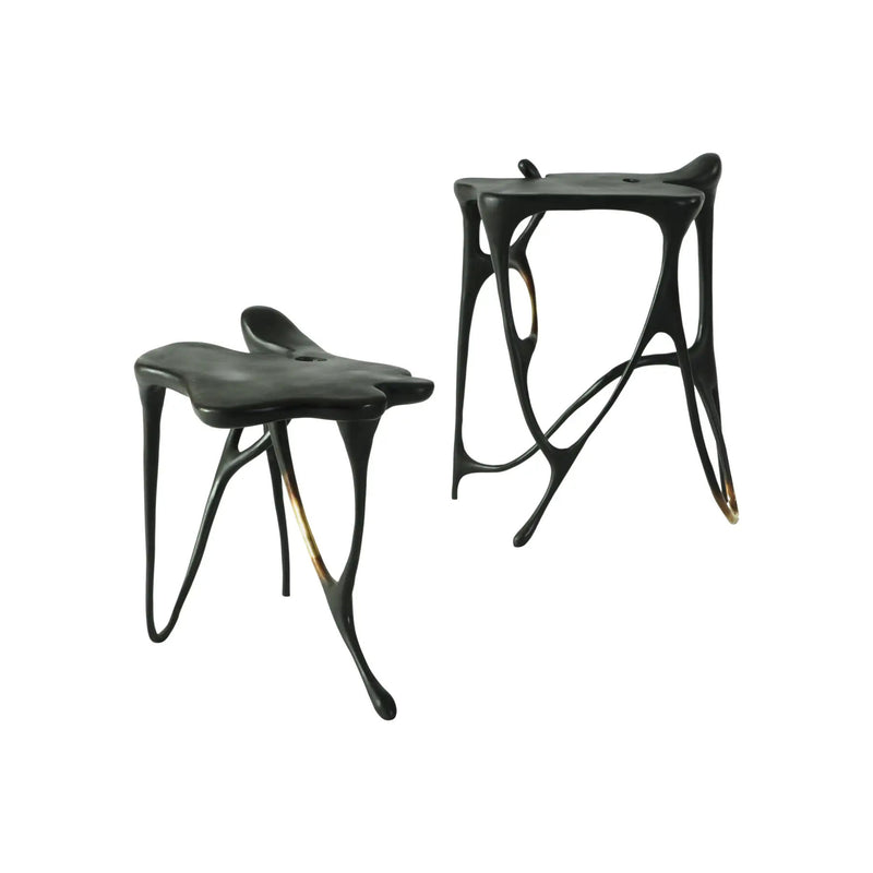 INK Blackened Brass Side Table Set