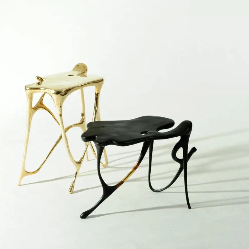 INK Golden Brass Side Table, Designer Furniture in Dubai