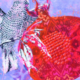 Round Print On Canvas Artwork, Modern Visual Arts By Petra Kaltenbach