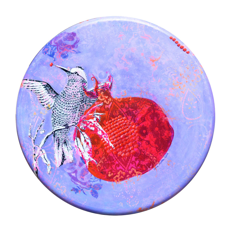 Round Print On Canvas Artwork, Modern Visual Arts By Petra Kaltenbach