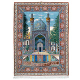 Pictorial Isfahan Persian Carpet 144x196,  Handmade Tribal Wool & Silk Rugs in Dubai