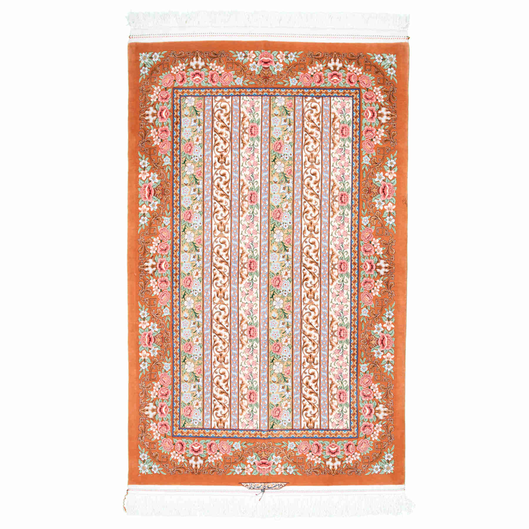 Moharamat Isfahan Persian Carpet 110x166, Handmade Tribal Wool & Silk Rugs in Dubai