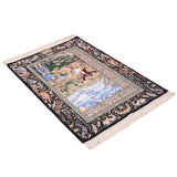 Pictorial Isfahan Persian Carpet 120x177, Handmade Tribal Wool & Silk Rugs in Dubai