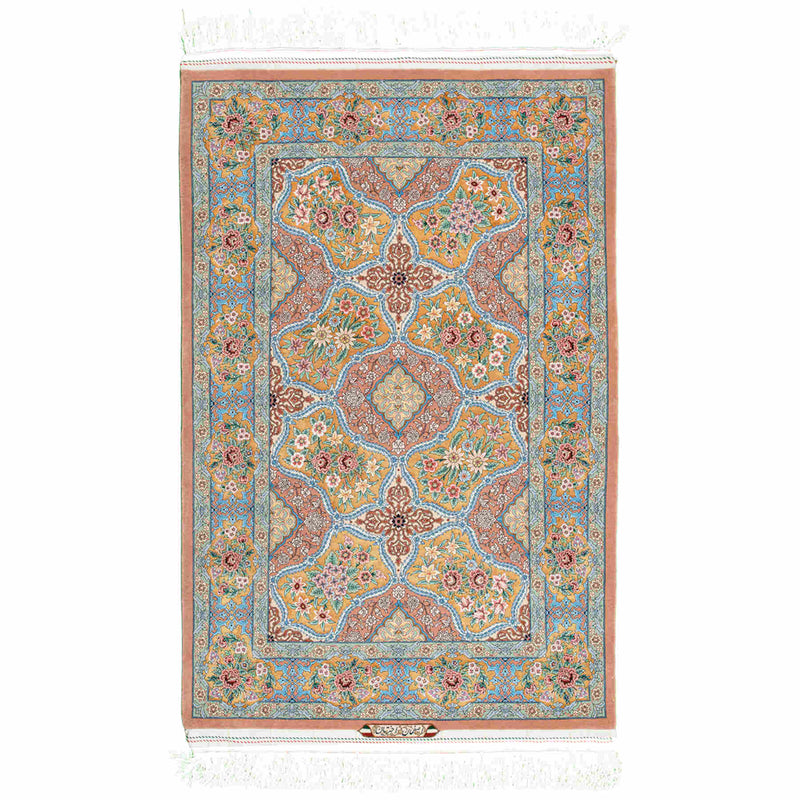 Pictorial Isfahan Persian Carpet 100x151, Handmade Tribal Wool & Silk Rugs in Dubai