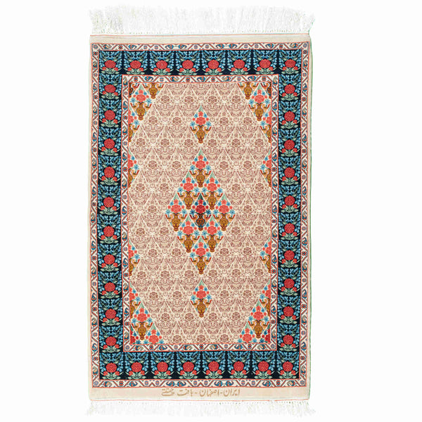 Zelo Sultan Isfahan Persian Carpet 70x115,  Handmade Tribal Wool & Silk Rugs in Dubai