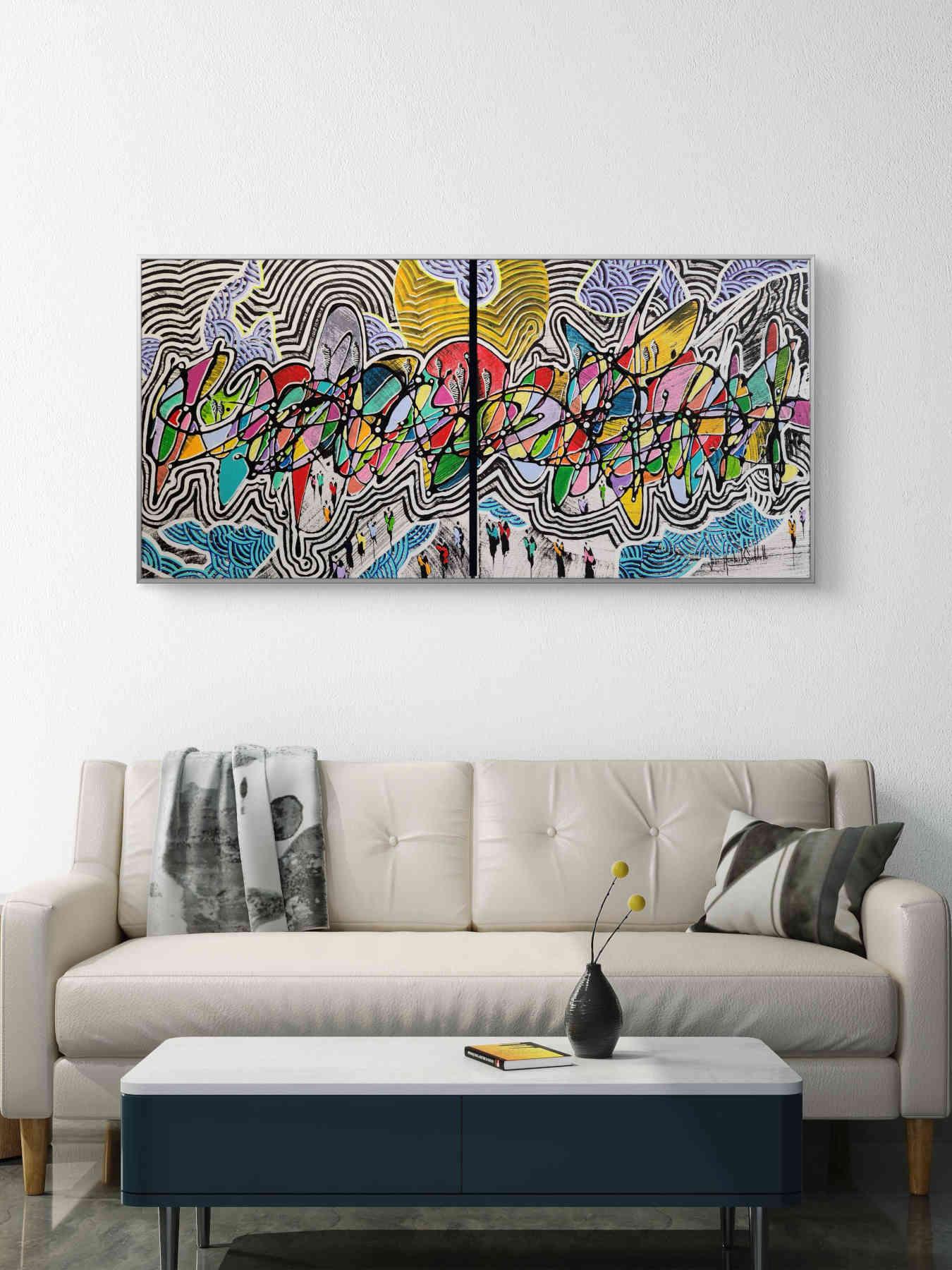 Contemporary Abstract Acrylic Painting By JH Savoldelli in Dubai
