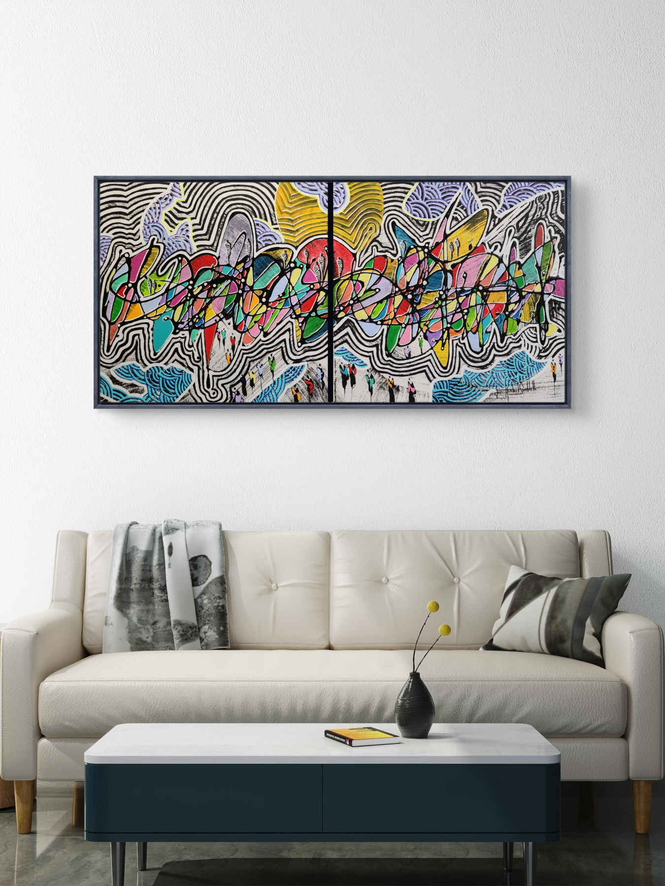 Contemporary Abstract Acrylic Painting By JH Savoldelli in Dubai
