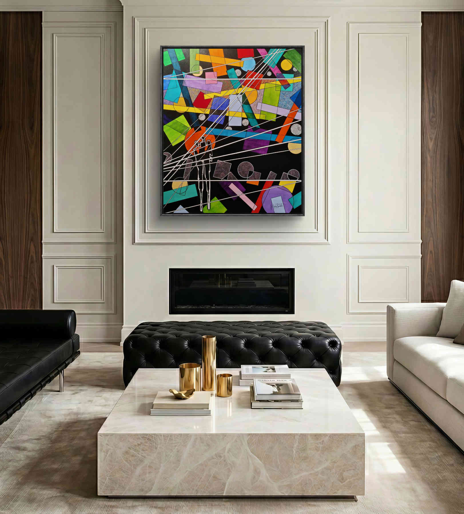Contemporary Abstract Acrylic Painting By JH Savoldelli in Dubai