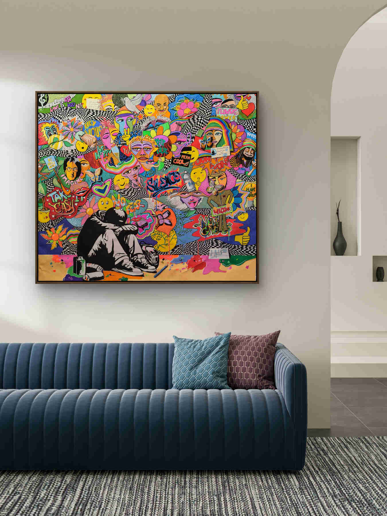 Contemporary Abstract Acrylic Painting By JH Savoldelli in Dubai