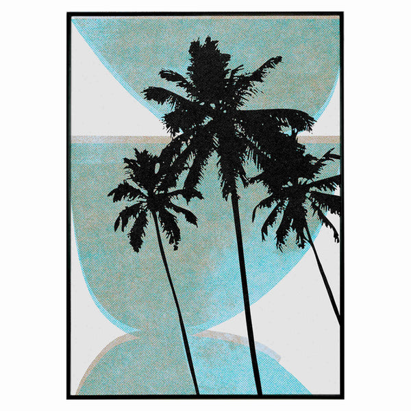 Jumeirah Palms Print on Canvas Artwork - Vintage Arabia Pop Art by Julian Castaldi in Dubai