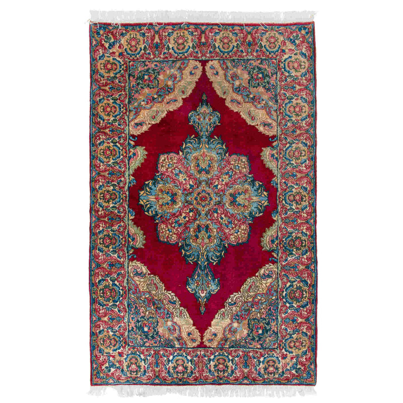 Royal Kerman Persian Carpet 90x145, Handmade Tribal Wool & Silk Rugs in Dubai