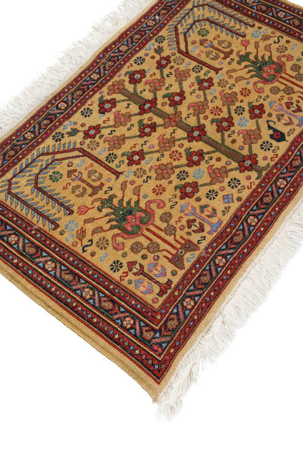 Forest Kilim Morvaridbaf Persian Carpet Wool 57x95, Authentic Vintage Rugs & Kilims in Dubai