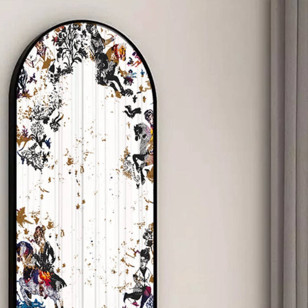 Kings Decorative Wall Mirror Oval - Wall Mounted Painted Mirror in Metal Frame Dubai
