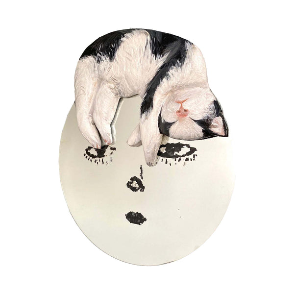 Kitty 3D Painted Decorative Wall Mirror,  Artistic Handmade 3D Wall Art  