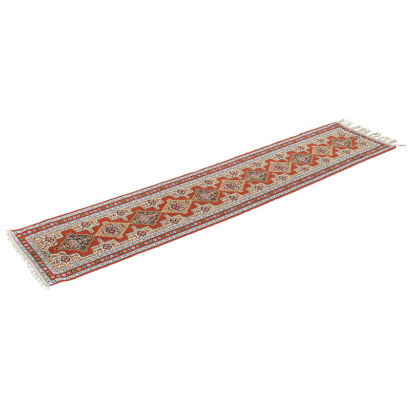 Geometric Kordestan Persian Kilim Runner 67x307, Handmade Tribal Wool Rugs in Dubai