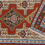 Geometric Kordestan Persian Kilim Runner 67x307, Handmade Tribal Wool Rugs in Dubai