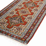 Geometric Kordestan Persian Kilim Runner 67x307, Handmade Tribal Wool Rugs in Dubai