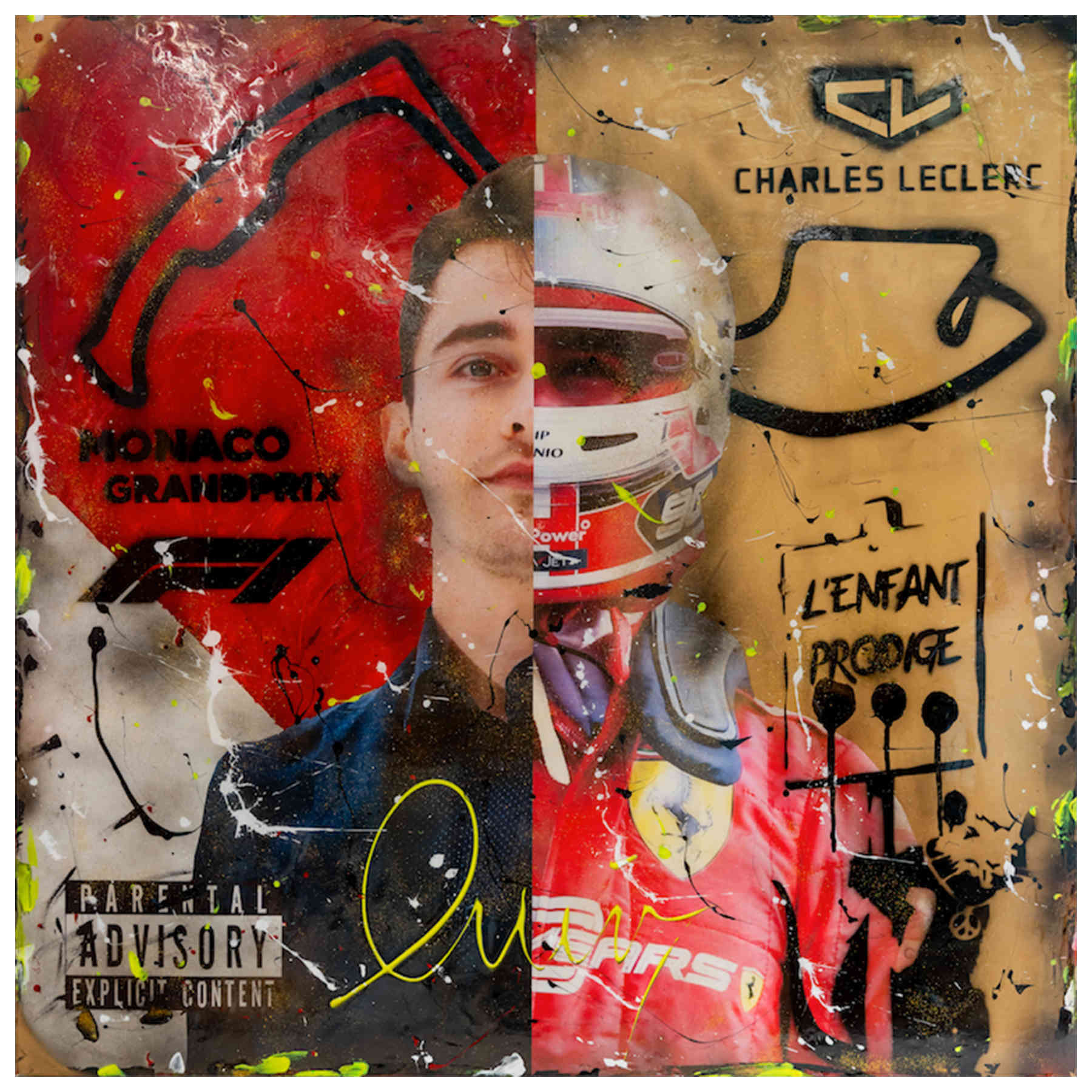 Charles Leclerc Contemporary Pop Art Painting Dubai