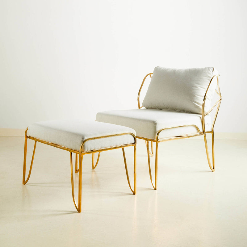 LENA Brass Stool, Designer Furniture in Dubai