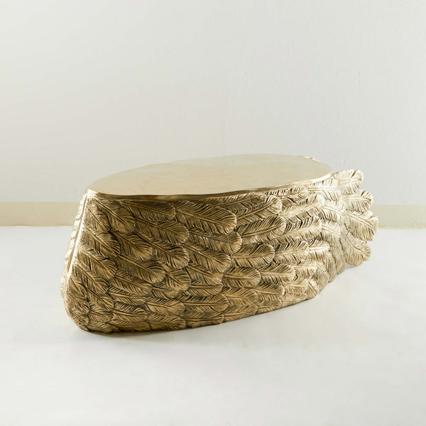 Golden Feather Brass Side Table, Designer Furniture in Dubai