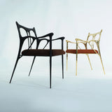 INK Blackened Brass Dining Chair, Designer Furniture in Dubai
