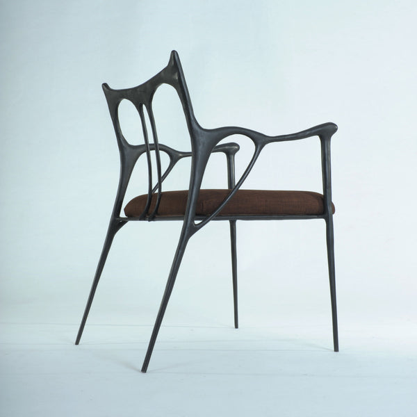 INK Blackened Brass Dining Chair, Designer Furniture in Dubai