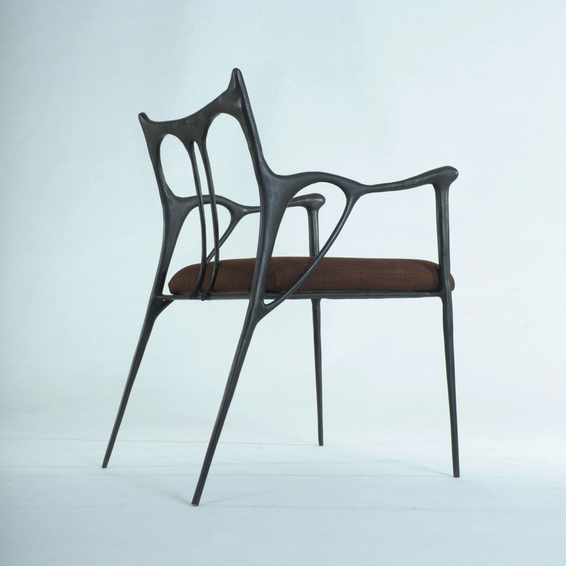 INK Blackened Brass Dining Chair, Designer Furniture in Dubai