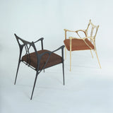 INK Blackened Brass Dining Chair, Designer Furniture in Dubai