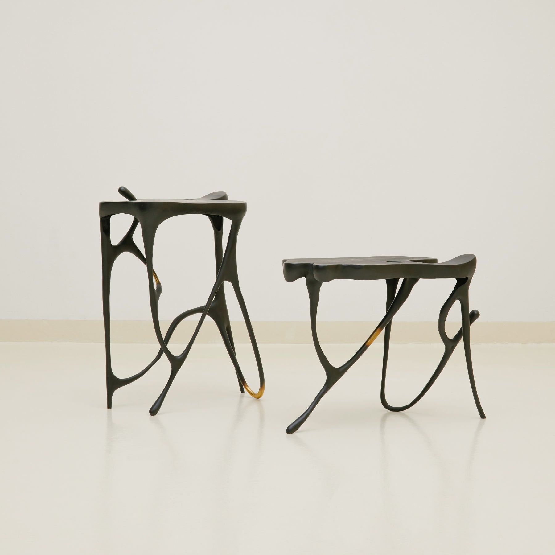 INK Blackened Brass Side Table Set