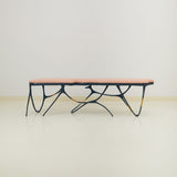 Blackened Upholstered Brass Bench, Designer Furniture in Dubai