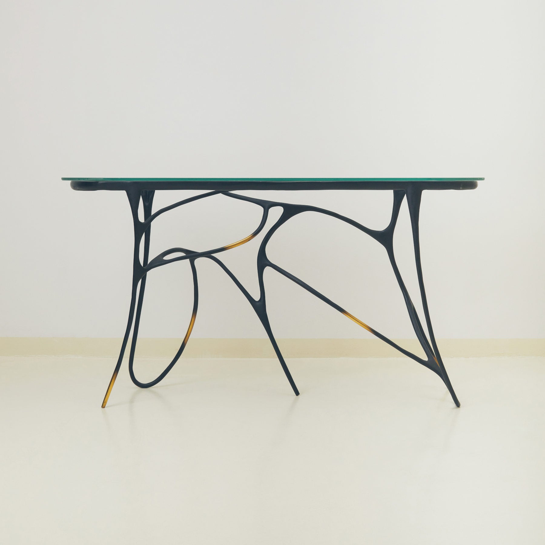 INK Brass Console Table With Glass, Designer Furniture in Dubai