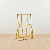 Double Hourglass Brass Entry Table