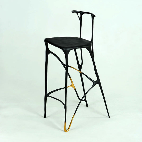 INK Blackened Brass Bar Stool, Designer Furniture in Dubai