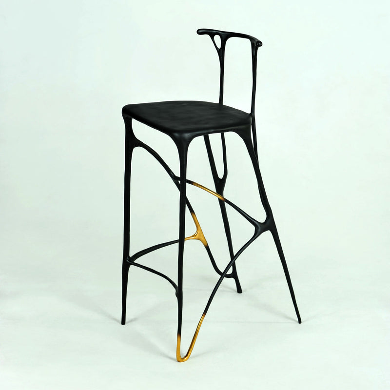 INK Blackened Brass Bar Stool, Designer Furniture in Dubai