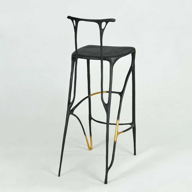 INK Blackened Brass Bar Stool, Designer Furniture in Dubai