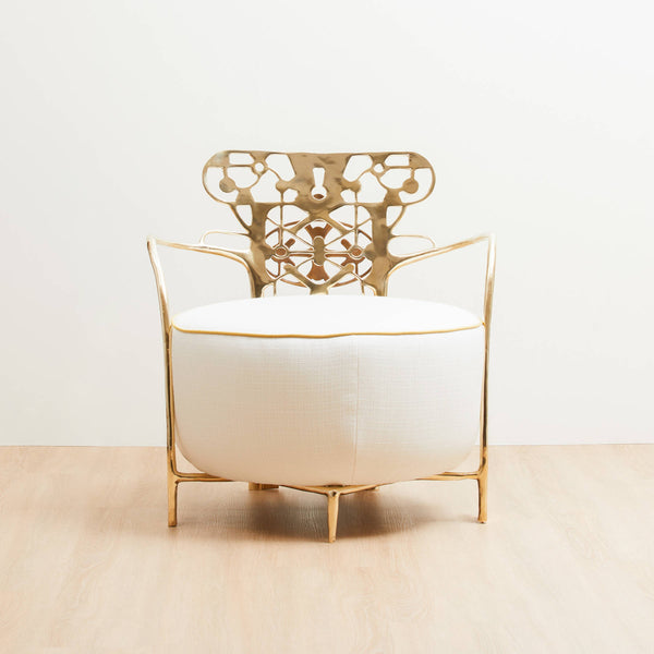 Golden Key Brass Armchair, Designer Furniture in Dubai