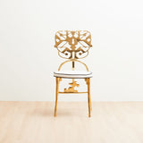 Golden Key Brass Dining Chair, Designer Furniture in Dubai