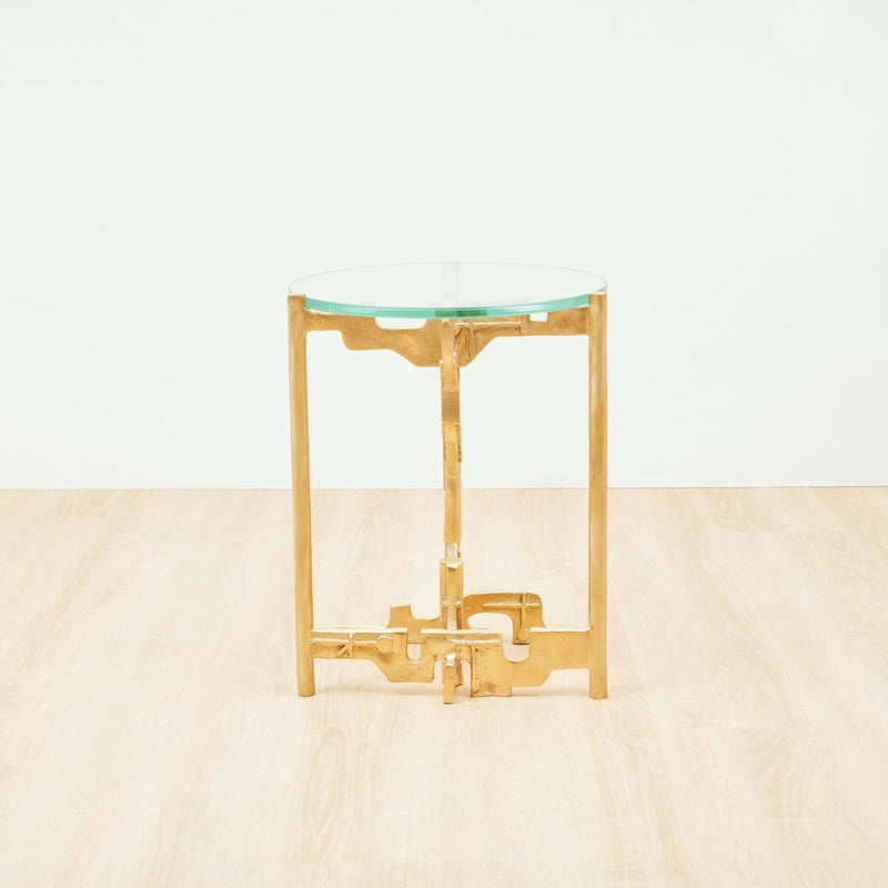 Golden Key Brass Side Table, Designer Furniture in Dubai