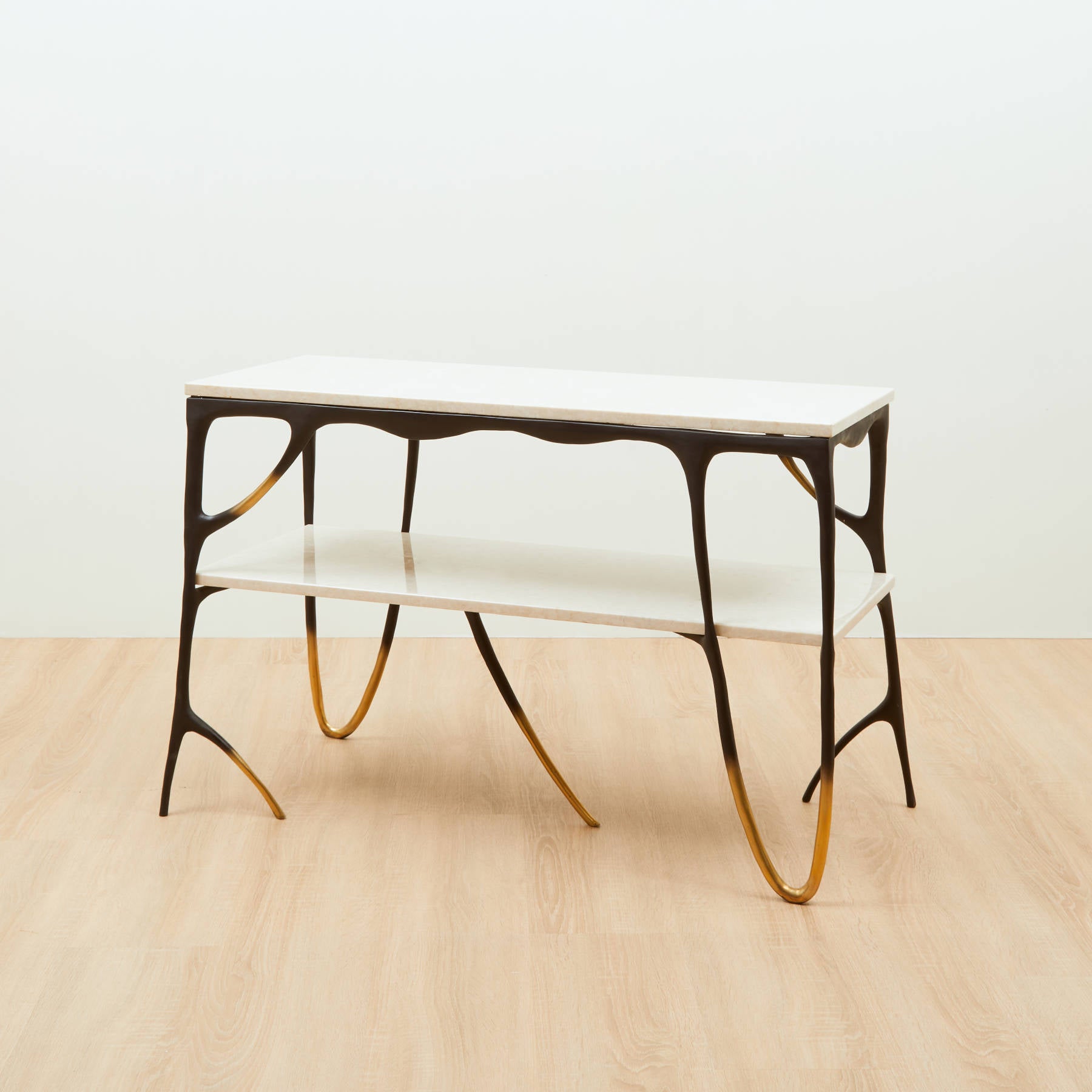 INK 2 Tier Brass Console Table, Designer Furniture in Dubai