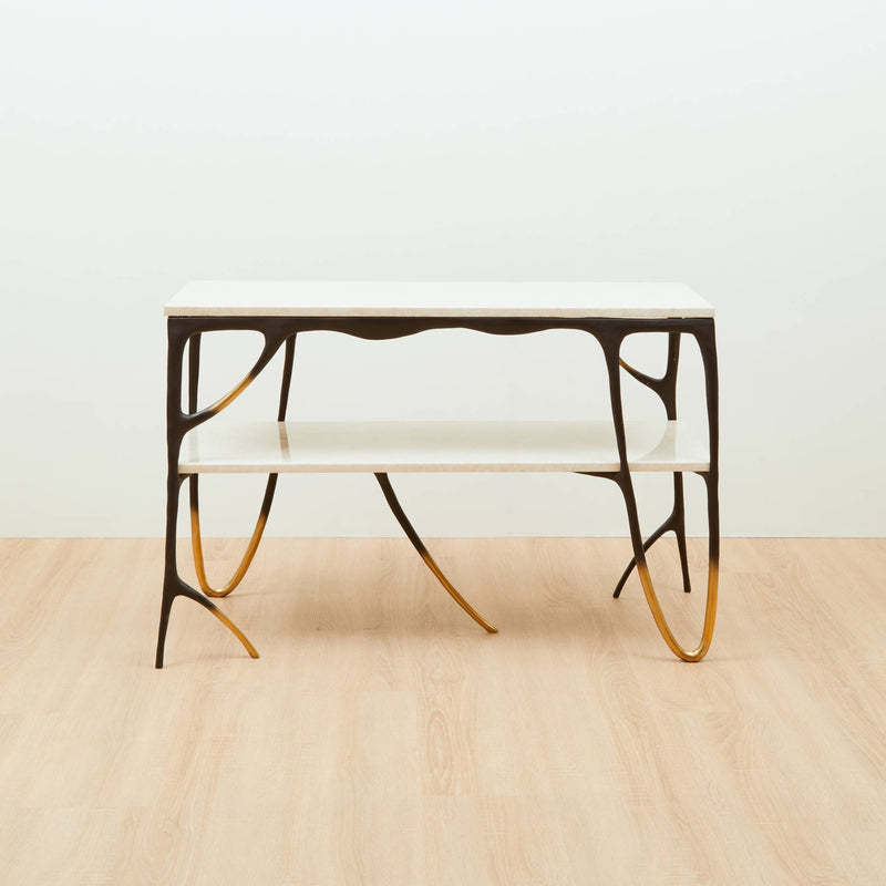 INK 2 Tier Brass Console Table, Designer Furniture in Dubai