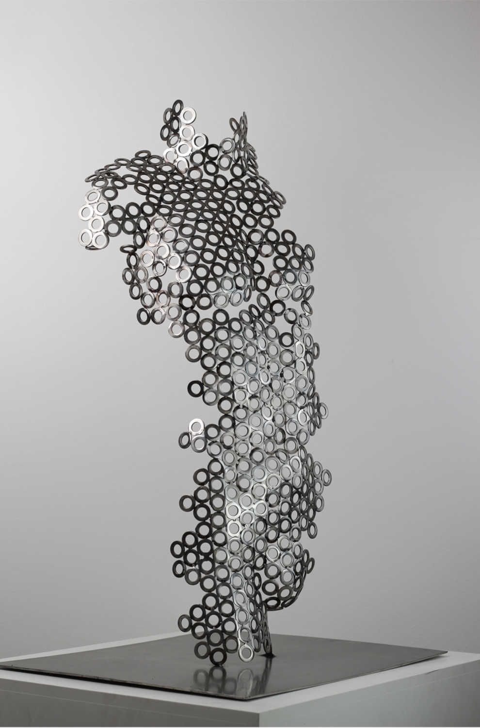 Contemporary Human Stainless Steel Sculpture By Vincent Barrau in Dubai