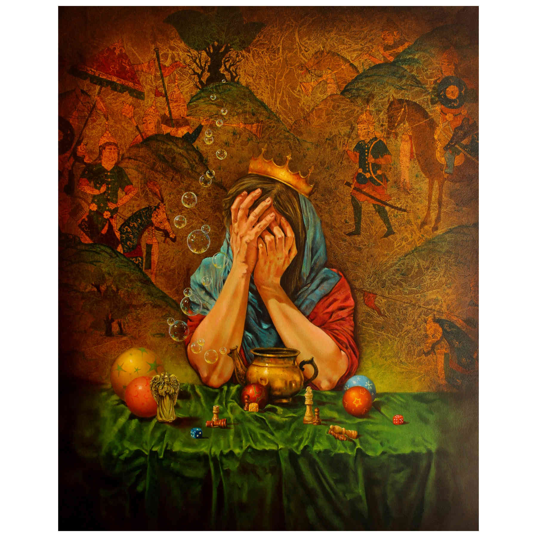 Contemporary Oil on canvas Painting By Alemeh Bagherian in Dubai