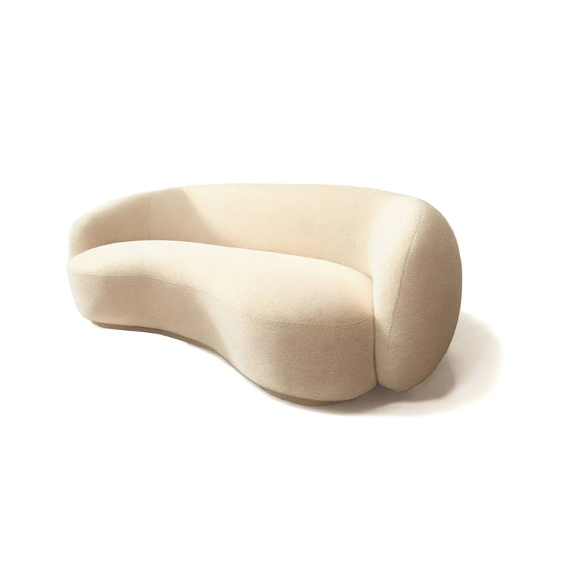 White Bouclé Sofa, Bold Contemporary Designer Furniture