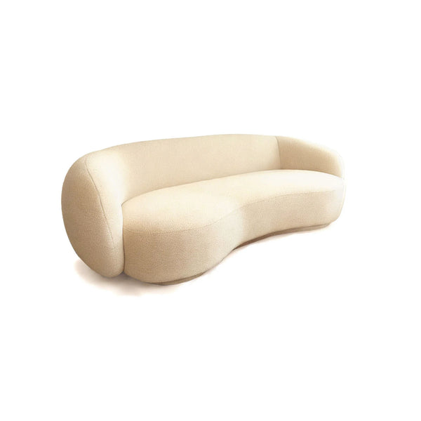 White Bouclé Sofa, Bold Contemporary Designer Furniture