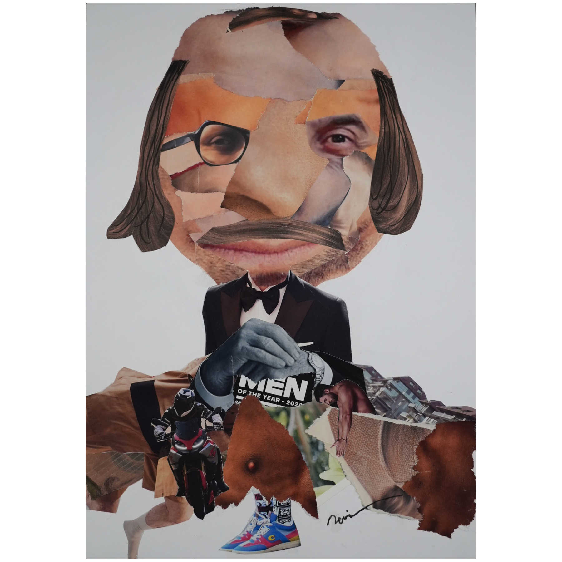 Collage Artwork on Paper By Nermin Dakori - 45cm x 30cm