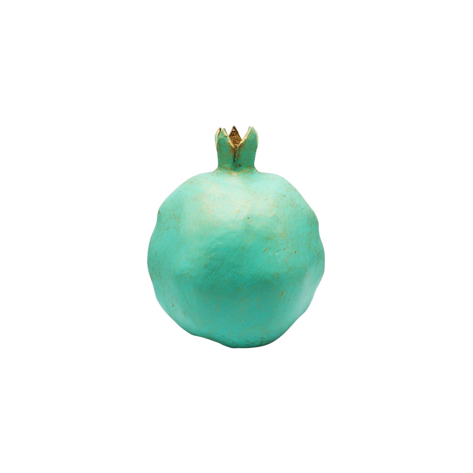 Turquoise Metal Pomegranate Decor