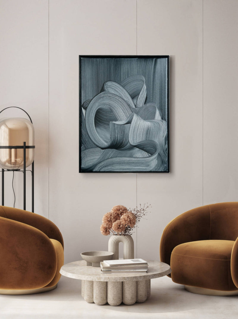 Monochromatic Abstract Painting For Interior Design By Nikolaos Schizas in Dubai