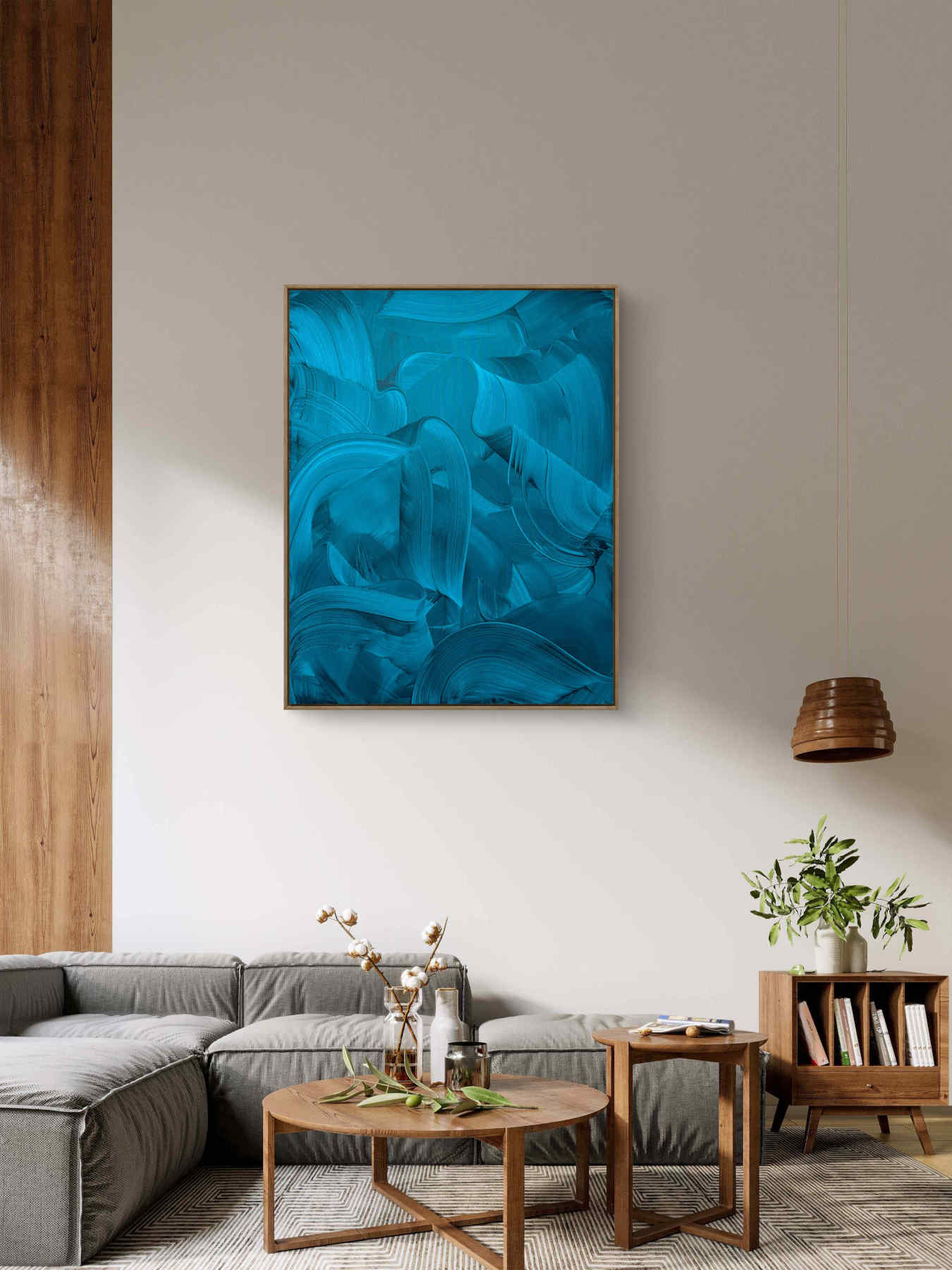 Blue Abstract Painting For Interior Design in Dubai